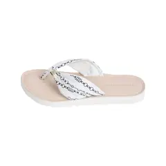 TOMMY HILFIGER - Sandalias blanco elevadas con logo