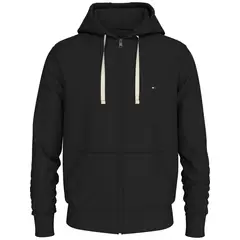TOMMY HILFIGER - Buzo negro con capota y cremallera