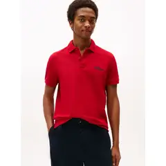 TOMMY HILFIGER - Polo rojo de corte regular con logo gráfico