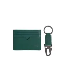 TOMMY HILFIGER - Set verde de tarjetero y llavero