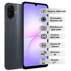 SAMSUNG - Celular Galaxy A07 4G 128Gb 4Ram Negro