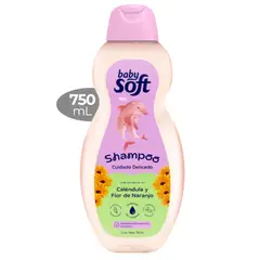 BABY SOFT - Shampoo cuidado delicado caléndula y flor de naranjo Frasco X 750 Ml