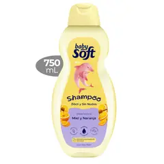 BABY SOFT - Shampoo dócil y sin nudos Miel y naranja Frasco X 750 Ml