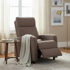 MUEBLES FIOTTI - Silla Reclinable 1 Puesto café Junko