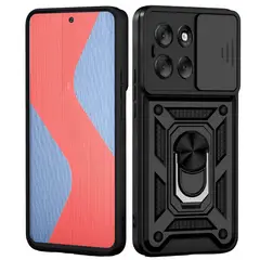 GENERICO - Funda Estuche Case Slider Compatible Con Motorola G86 Power Negro
