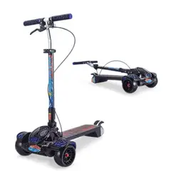 BRITOCHET - REF 119 Patineta Scooter Niños Manopatin Luz Musica Spiderman 3 a 12 Años