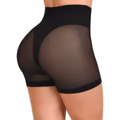 RITCHI - Panty Faja Control Tipo Cachetero Transparencia en Tull Apariencia Tanga Brasilera