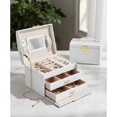 ORIGINAL SWAT - JOYERO 3 NIVELES PREMIUM REGALO PARA MUJERES CON LLAVE