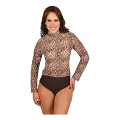 RITCHI - Body Manga Larga Estampado para Mujer Estiliza y Moldea con Ajuste Cómodo