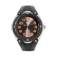 YESS - Reloj Negro Acabados Naranja Para Caballero YP10474A-02