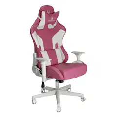 GENERICO - Silla Gamer Reclinable Kitty Rosada Cuero Sintético