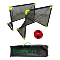 GENERICO - Set Canchas Fútbol Soccer Armables x2 con Balón y Estuche Portátil