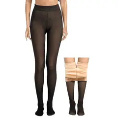 FRIOLENTA - Pantimedias Térmicas Translucidas - Negras