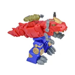 MONKEY BRANDS - Figura Transformable Dinosaurio con Luces y Sonido Robot Fighter