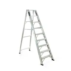 BULLDOG - Escalera en Aluminio 9 pasos 270 cm En Tijera Tipo I Cap. Carga 150 kg