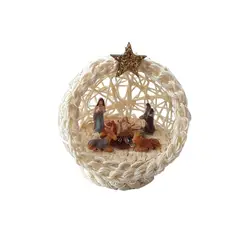 ARTESANAL - PESEBRE EN MINIATURA TEJIDO EN FIQUE