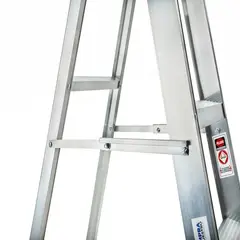 BULLDOG - Escalera en Aluminio 12 pasos 360 cm En Tijera Tipo I Cap. Carga 150 kg
