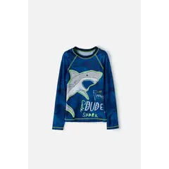 MIC - Camiseta de baño manga larga azul para niño