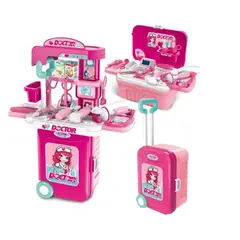 GENERICO - Maleta Armable 3 En 1 Accesorios Doctora Utencilios Juguete