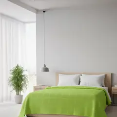 FATELARES - Colcha Sobrecama Piqué Sencilla 145x230 cm Verde