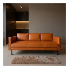 22 GRADOS DECORACION - Sofá Axl en Cuero Natural 200cm x 90cm