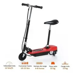 HOME - Patineta Scooter Eléctrica Con Silla Monopatin Niños