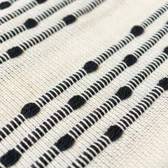FATELARES - Manta Throw Nudos CremaNegro 130x180cm