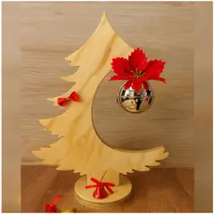 GENERICO - Árbol Decorativo en Tríplex con Adornos Rojos