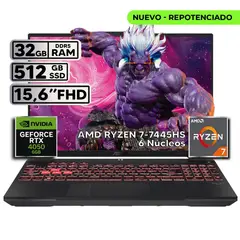 ASUS - TUF GAMING A16 RYZEN 7 32GB 512GB RTX 4050 16″ FHD+ 144HZ W11