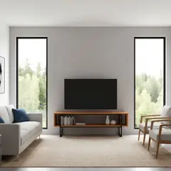 22 GRADOS DECORACION - Consola de Tv Evelyn 120cm x 40cm Formica y metal