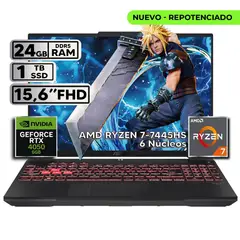 ASUS - TUF GAMING A16 RYZEN 7 24GB 1TB RTX 4050 16″ FHD+ 144HZ W11