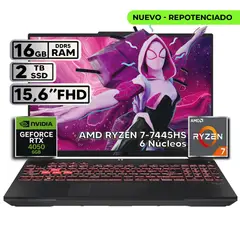 ASUS - TUF GAMING A16 RYZEN 7 16GB 2TB RTX 4050 16″ FHD+ 144HZ W11