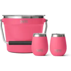 YETI - Set de Vino con 2 Vasos y Cubeta de Bebidas