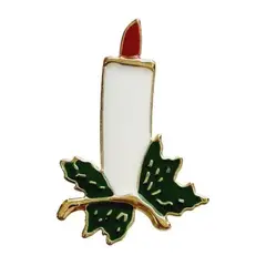 GENERICO - Decoración Navideña Prendedor pin Navidad Vela + Bolsa Decorativa