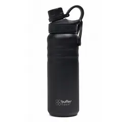 BUFFER FLASK - Termo Botella Termica Buffer 700ml Acero Inox Tapa Rosca - Negro