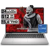 DELL - PORTÁTIL INTEL CORE I7 1355U 32 GB RAM 512GB SSD 15,6″ FHD COLOR PLATINUM SILVER