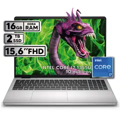 DELL - PORTÁTIL INTEL CORE I7 1355U 16 GB RAM 2 TB SSD 15,6″ FHD COLOR PLATINUM SILVER