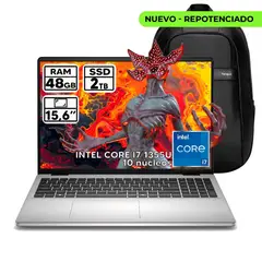 DELL - PORTÁTIL INTEL CORE I7 1355U 48 GB RAM 2 TB SSD 15,6″ FHD COLOR PLATINUM SILVER + BOLSO