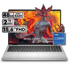 DELL - PORTÁTIL INTEL CORE I7 1355U 48 GB RAM 2 TB SSD 15,6″ FHD COLOR PLATINUM SILVER