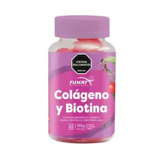 FUNAT - GOMAS DE GELATINA CON COLAGENO + BIOTINA X 45 UNIDADES/