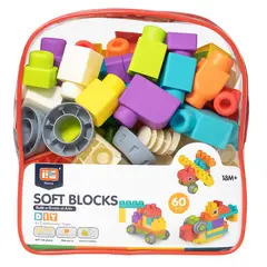 JUGANDO Y EDUCANDO - Juego Bloques Construcción Suaves Grandes 60 Piezas