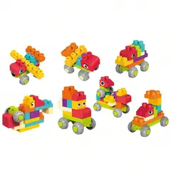 JUGANDO Y EDUCANDO - Juego Bloques Suaves Grandes En Contenedor 60 Piezas