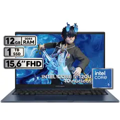 ASUS - PORTÁTIL VIVOBOOK 15 INTEL CORE I5 120U 12 GB RAM 1TB SSD 15.6″ FHD