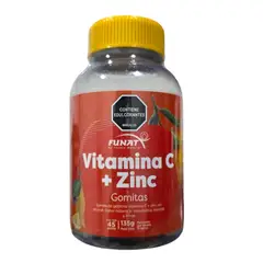 FUNAT - GOMAS DE GELATINA CON VITAMINA C + ZINC X 45 UNIDADES/