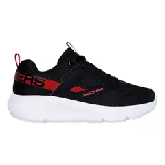 SKECHERS - Tenis Niño GoRun Elevate - Negro - Blanco - Rojo