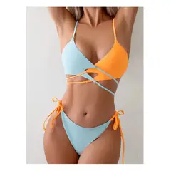 GENERAL - Vestido De Baño Mujer Cruzado Moda Europea