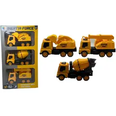 MAZUGI - Juguete kit de Carros Manuales Amarillo de Construcción X3und Niños