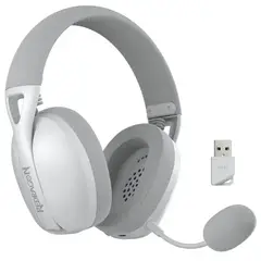 REDRAGON - Auriculares IRE PRO H848 GrisBlanca con Confort Ligero y Bluetooth