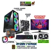 AMD - PC GAMER RYZEN 7 5700X / 5060 8GB / 24GB RAM / 2TB SSD / 600W / 4 FANS / MONITOR ASUS TUF 24" 146hz