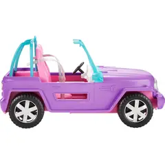 BARBIE - Carro Convertible Para Muñeca Jeep Playa Mattel Color Violeta